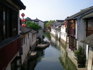 Scene from Zhouzhuang water town excursion
